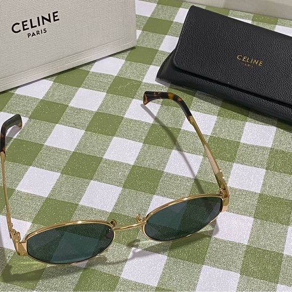 Celine Gold Frame Sunglasses with Dark Lenses - Picture 5 of 5